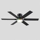 Modern Flush Mount Fans Light Ceiling Fans with Lights Black Low Profile Ceiling Fans 52“ - Blushlighting