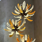 Modern Glass Firework Cluster Chandelier for Living Room/High Ceiling/Staircase - 3 Lights/D17.72''+D17.72''+D23.62''Warm LightBlushlighting