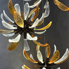 Modern Glass Firework Cluster Chandelier for Living Room/High Ceiling/Staircase - 3 Lights/D17.72''+D17.72''+D23.62''Warm LightBlushlighting
