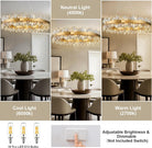 Modern Gold 2-Tier Crystal Chandelier with 20 E12 Bulbs