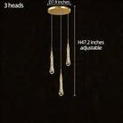 Modern Gold Chandelier Pendant Light Hanging Aluminum LED Fixture for Dining Room Illumination - 15 headsWarm lightBlushlighting