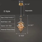 Modern Gray Glass Starry Sky Pendant Light Fixture for Dining Room/Bar/Kitchen Island - D: D10.6"*H19.7"/3.5kgTri-Color Light (Warm/White/Neutral)Blushlighting