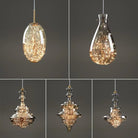 Modern Gray Glass Starry Sky Pendant Light Fixture for Dining Room/Bar/Kitchen Island - Set: A+B+C+D+E/8kgTri-Color Light (Warm/White/Neutral)Blushlighting