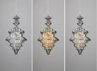 Modern Gray Glass Starry Sky Pendant Light Fixture for Dining Room/Bar/Kitchen Island - E: D10.2"*H15.7"Tri-Color Light (Warm/White/Neutral)Blushlighting