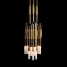 Modern Heritage Horsehair 9 - Light Pendant Unique Luxury Light Fixture - Blackened BrassJet BlackBlushlighting