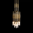 Modern Heritage Horsehair 9 - Light Pendant Unique Luxury Light Fixture - Blackened BrassJet BlackBlushlighting