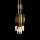 Modern Heritage Horsehair 9 - Light Pendant Unique Luxury Light Fixture - Blackened BrassJet BlackBlushlighting