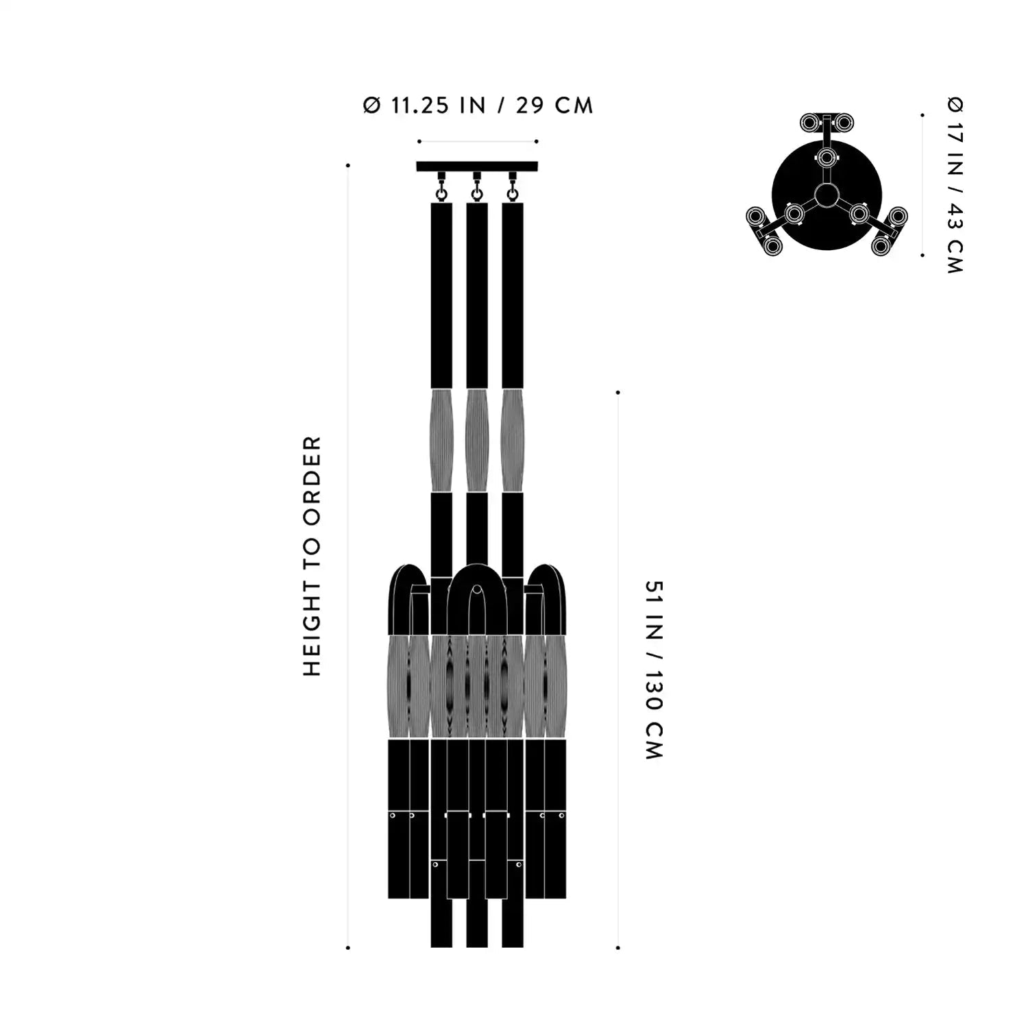 Modern Heritage Horsehair 9 - Light Pendant Unique Luxury Light Fixture - Blushlighting