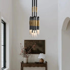 Modern Heritage Horsehair 9 - Light Pendant Unique Luxury Light Fixture - Blackened BrassFlaxenBlushlighting