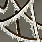 Modern High-End Curved Necklace Natural Crystal Ceiling Chandelier - The Whole Set /8 chainsBlackWarm LightBlushlighting