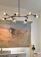 Modern Industrial Branch Chandelier with Multiple Glass Pendants Extra Large for Living or Dining Room-Chandeliers-Blushlighting