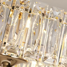 Modern Invisible Blade Fan Light Crystal Chandelier for Living/Dining Room/Bedroom-