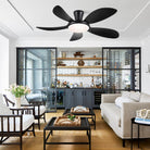Modern LED Ceiling Fans Low Profile Ceiling Fans with Lights 6 Speeds 48" - Blushlighting