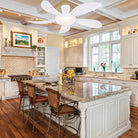Modern LED Ceiling Fans Low Profile Ceiling Fans with Lights 6 Speeds 48" - WhiteBlushlighting