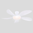 Modern LED Ceiling Fans Low Profile Ceiling Fans with Lights 6 Speeds 48" - WhiteBlushlighting