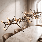 Modern LED Chandelier Adjustable Hanging Light Iron Dimmable 10-45 Bulbs Warm White Cool White - 47.2" / 120cmWarm WhiteBlushlighting