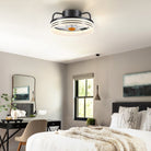 Modern LED Flush Mount Ceiling Fan Light 13" - Blushlighting