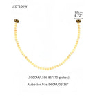 Modern LED Natural Alabaster Globes Beads Hanging Chandelier Indoor Lighting Fixture - 70 globes - L500CM/L197"Warm Light (3000K)Brass + WhiteBlushlighting