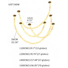 Modern LED Natural Alabaster Globes Beads Hanging Chandelier Indoor Lighting Fixture-Modern Pendant lamp-Blushlighting-167 globes-L100+L200+L400+L500CM/L40"+L80"+L157"+L197"-Warm Light (3000K)-Brass + White-Blushlighting