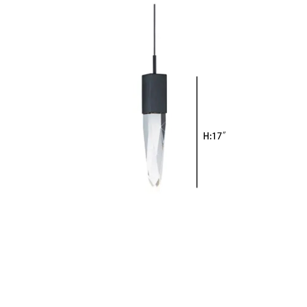 Modern Light Luxury Round/Rectangle Ceiling Pendant Light in Black Finish for Kitchen Island/ Staircase/Living Room-Chandeliers-Blushlighting-Blushlighting