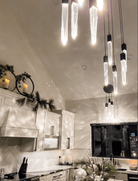 Modern Light Luxury Round/Rectangle Ceiling Pendant Light in Black Finish for Kitchen Island/ Staircase/Living Room-Chandeliers-Blushlighting-Blushlighting