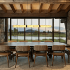 Modern Linear Alabaster Chandelier, Chandelier Over Dining Table - 47.24''LBlushlighting