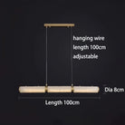Modern Linear Alabaster Chandelier, Chandelier Over Dining Table - 39.37‘’LBlushlighting