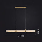 Modern Linear Alabaster Chandelier, Chandelier Over Dining Table - 55.12''LBlushlighting