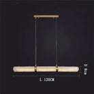 Modern Linear Alabaster Chandelier, Chandelier Over Dining Table-Pendant Light-47.24''L-Blushlighting