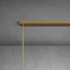 Modern Linear Chandelier with Clear Glass Cylinder Lights for Dining Room - Black54" 16 - LightBlushlighting