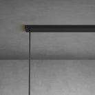 Modern Linear Chandelier with Clear Glass Cylinder Lights for Dining Room - Black54" 16 - LightBlushlighting