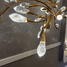 Modern Linear/Round Floral Branches Crystal Chandelier-Blushlighting