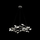 Modern Linear/Round Floral Branches Crystal Chandelier-Round/D35.4"*H8.5"(D90cm*H21.6cm)-Antique Silver-Warm Light-Blushlighting
