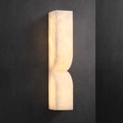 Modern Luxe Brass Natural Alabaster Wall Sconce for Entryway - SmallBlushlighting