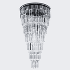Modern Luxury 7-Tiered Floating Glass Chandelier Flush Mount for High-ceiling/Staircase/Duplex - 7 Layers/D59.1"*H106.3"(D150cm*H270cm)/69.5kgChromeBlushlighting
