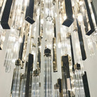 Modern Luxury 7-Tiered Floating Glass Chandelier Flush Mount for High-ceiling/Staircase/Duplex - 7 Layers/D59.1"*H106.3"(D150cm*H270cm)/69.5kgGoldBlushlighting