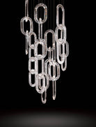 Modern Luxury Crystal Chain Cluster Chandelier for High Ceiling/Dining Room-Blushlighting-Blushlighting