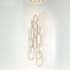 Modern Luxury Crystal Chain Cluster Chandelier for High Ceiling/Dining Room-Blushlighting-Blushlighting