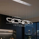 Modern Luxury Crystal Chain Cluster Chandelier for High Ceiling/Dining Room-Blushlighting-Blushlighting