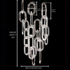 Modern Luxury Crystal Chain Cluster Chandelier for High Ceiling/Dining Room-Blushlighting-Blushlighting