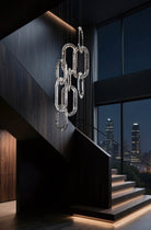 Modern Luxury Crystal Chain Cluster Chandelier for High Ceiling/Dining Room-Blushlighting-Blushlighting