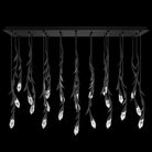 Modern Luxury Floating Branches Floral Crystal Chandelier with Rectangular Canopy for High - ceiling - 23 Lights/L52.8"*W12"*H118.1"(L134.1"*W30.5cm*H300cm)GoldWarm LightBlushlighting