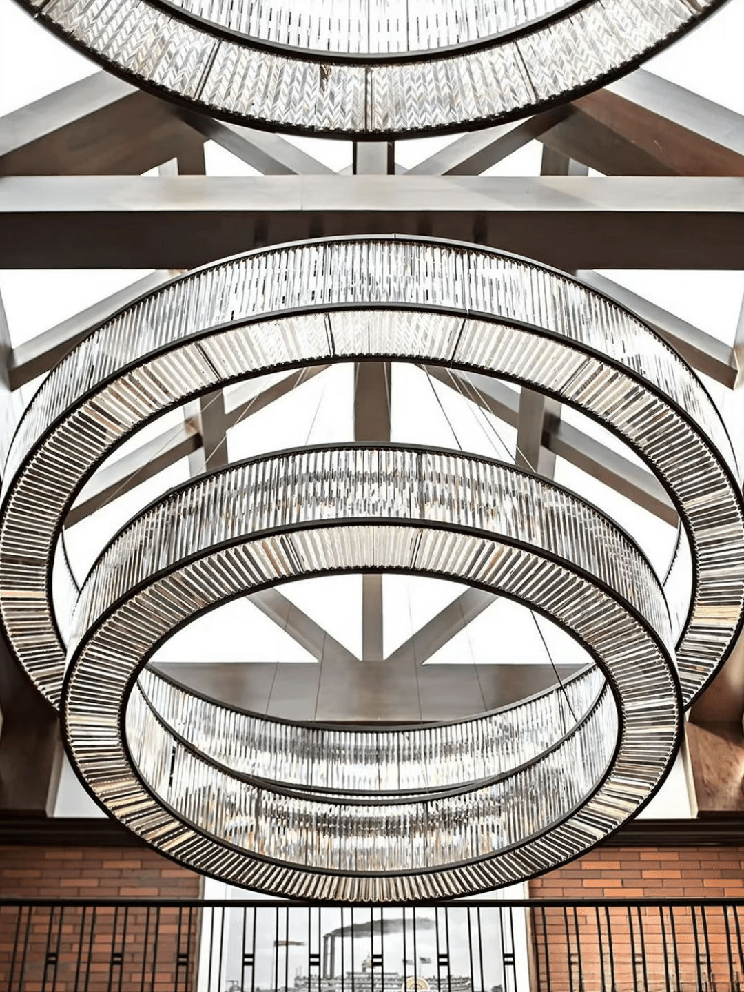 Modern Luxury Layered Fluted Crystal Ring Ceiling Light - D23.6"*H5.9"(D60cm*H15cm)Warm LightBlushlighting
