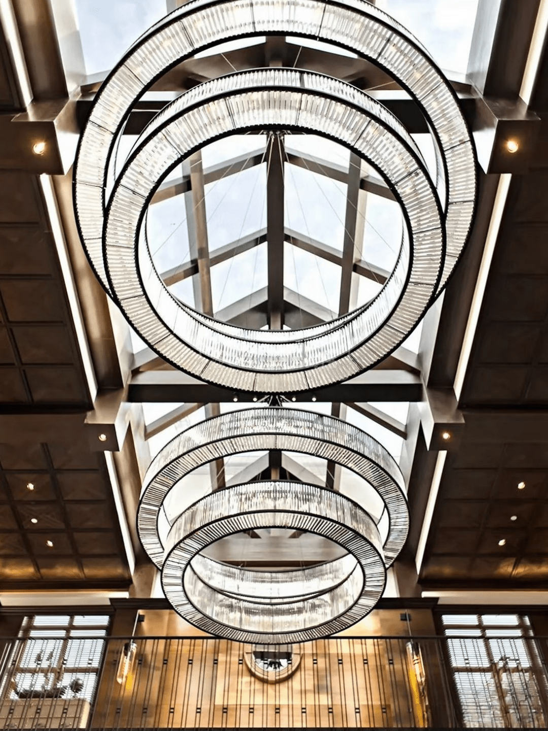 Modern Luxury Layered Fluted Crystal Ring Ceiling Light - D23.6"*H5.9"(D60cm*H15cm)Warm LightBlushlighting