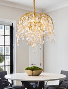 Modern Luxury Leaf Branch Glass Chandelier for Living/Dining Room/Bedroom-Chandeliers-Blushlighting