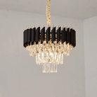 Modern Luxury Multi - Tier Oval/Round Crystal Tiered Chandelier - Round/D15.7"*H11.8"/3 TiersWarm LightBlushlighting