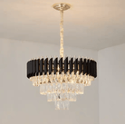 Modern Luxury Multi - Tier Oval/Round Crystal Tiered Chandelier - Round/D21.6"*H15"/4 TiersWarm LightBlushlighting