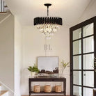 Modern Luxury Multi - Tier Oval/Round Crystal Tiered Chandelier - Oval/L31.5"*W11.8"*H11.8"/3 TiersWarm LightBlushlighting