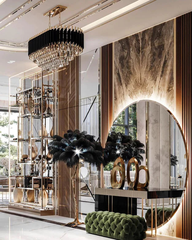 Modern Luxury Multi-Tier Oval/Round Crystal Tiered Chandelier-Chandeliers-Blushlighting-Blushlighting