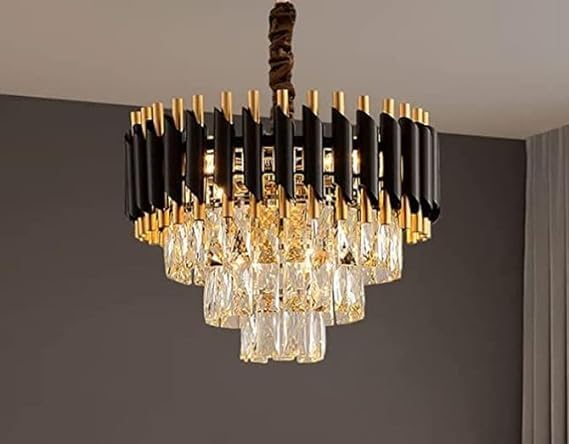Modern Luxury Multi-Tier Oval/Round Crystal Tiered Chandelier-Chandeliers-Blushlighting-Blushlighting